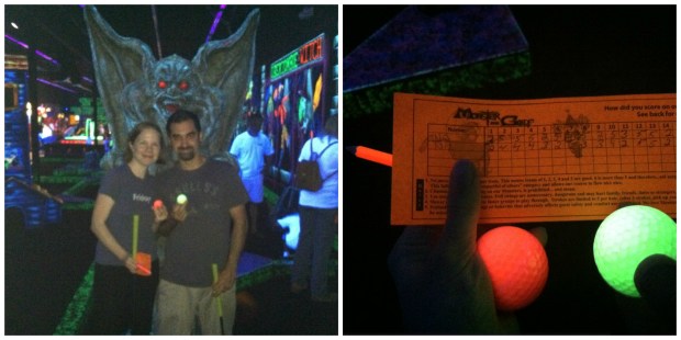 monster golf collage