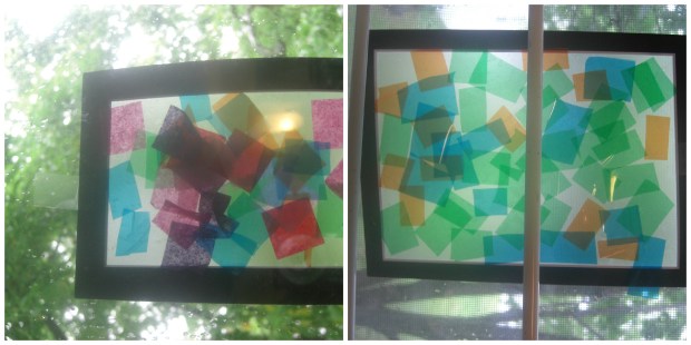 stained glass collage