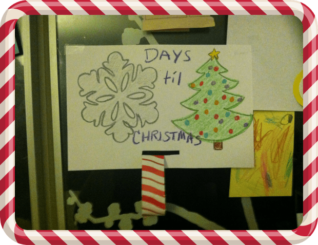 xmas countdown frame